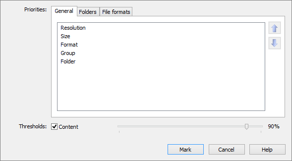 Screenshot: Automatically mark dialog (image)