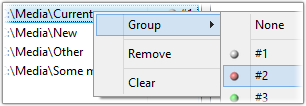 Screenshot: Premium version - Using folder groups